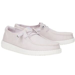 Hey Dude Wendy Stretch Canvas Size W 10 Lavender Purple Lightweight Loafer Shoe